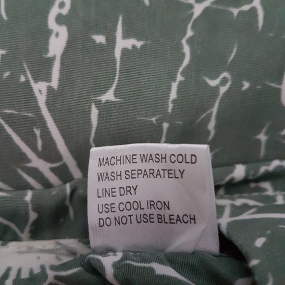 EMVO Men Green/White Print Shirt, S - NEW - Picture 3 of 4